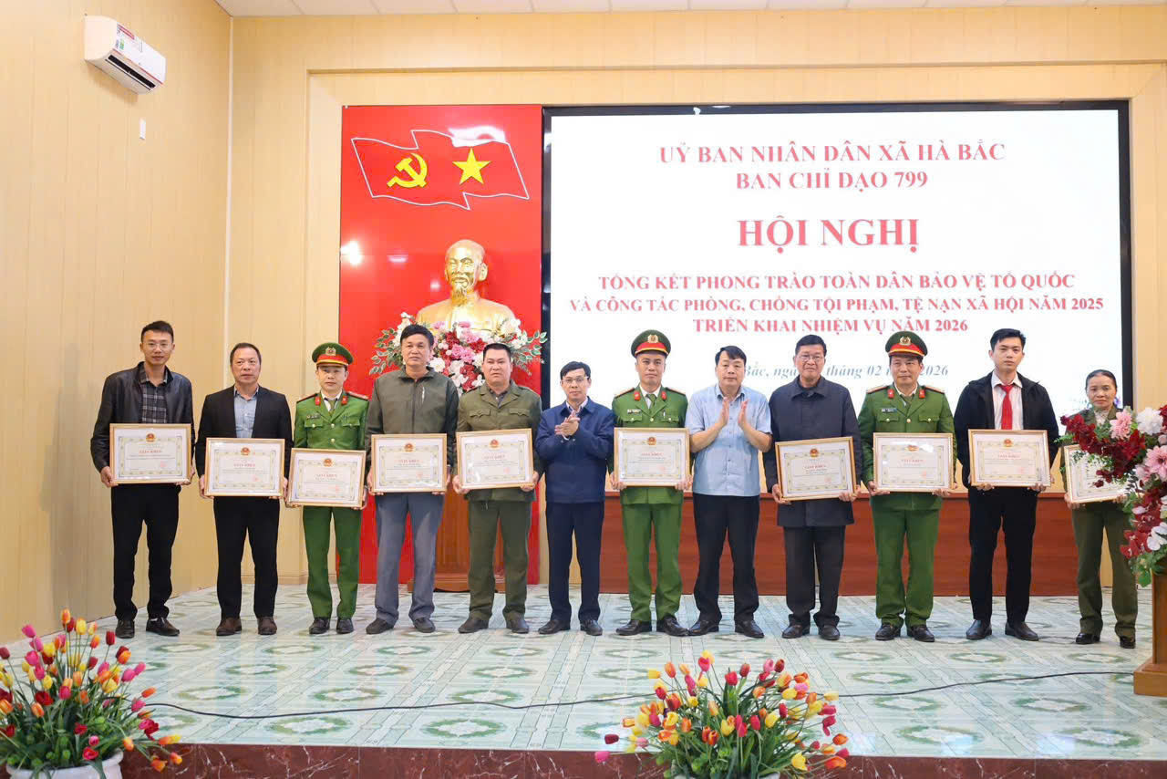 Xã Hà Bắc tổ chức Hội nghị tổng kết phong trào toàn dân bảo vệ an ninh Tổ quốc năm 2025 và triển khai nhiệm vụ năm 2026